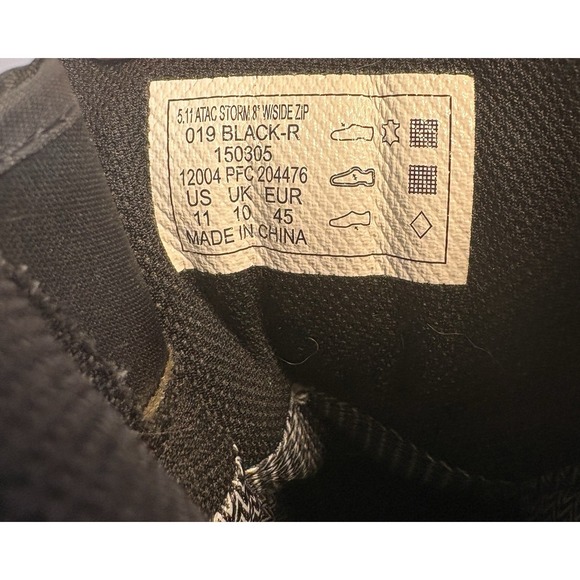 5.11 Tactical‎ ATAC 8" Storm Boots Mens Sz 11 Black Side Zip Military Tactical - Picture 13 of 13